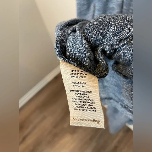 Soft Surroundings Electra Cold Shoulder Maxi Dress With Pockets Size L Petite - Picture 2 of 6